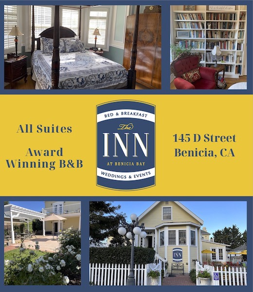 Award winning Bed & Breakfast Inn located in the heart of downtown Benicia, just off Main street.